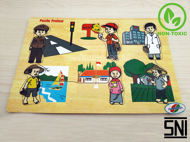 Distributor Puzzle Kayu Profesi Stiker Nusa Tenggara Barat