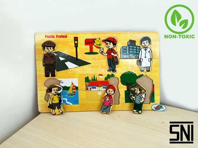 Distributor Puzzle Kayu Profesi Stiker Nusa Tenggara Timur