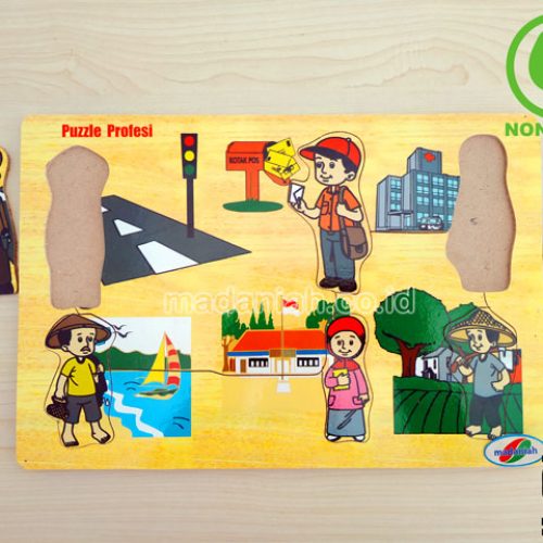 Distributor Puzzle Kayu Profesi Stiker Papua