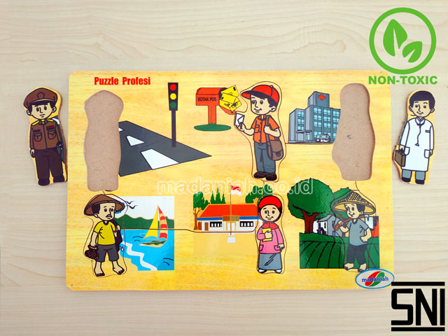Distributor Puzzle Kayu Profesi Stiker Papua