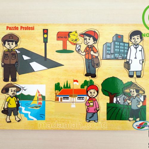 Distributor Puzzle Kayu Profesi Stiker Sulawesi Selatan