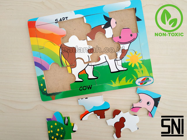Distributor Puzzle Kayu Sapi Stiker Lampung