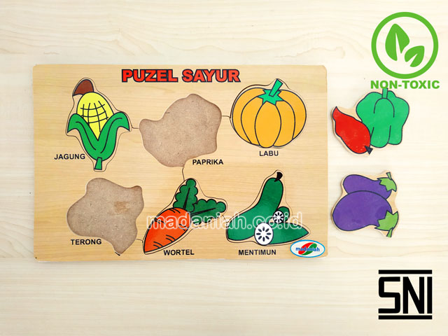 Distributor Puzzle Kayu Sayuran Stiker Kalimantan Utara