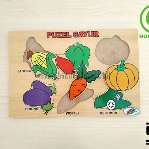 Distributor Puzzle Kayu Sayuran Stiker Maluku