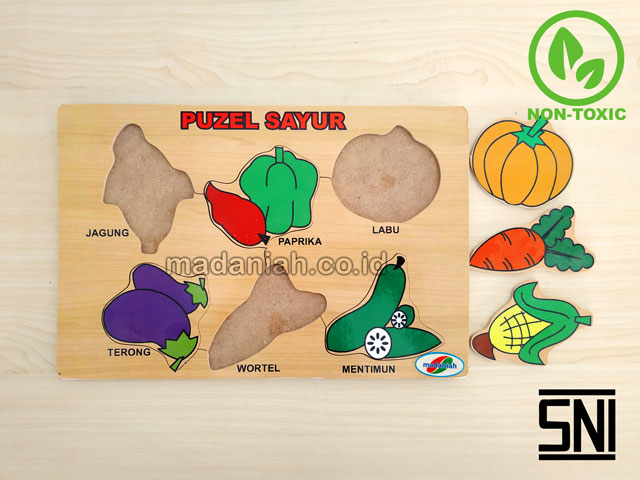 Distributor Puzzle Kayu Sayuran Stiker Riau