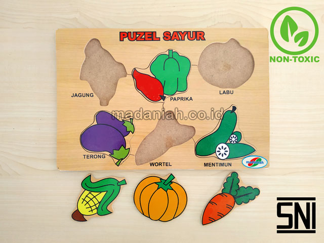 Distributor Puzzle Kayu Sayuran Stiker Sumatera Utara