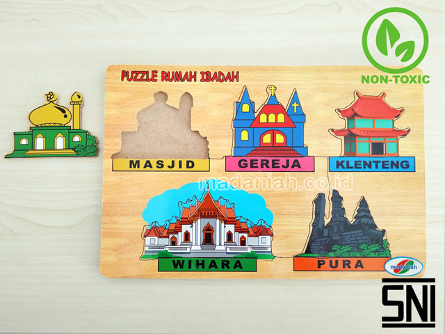 Distributor Puzzle Kayu Tempat Ibadah Stiker Nusa Tenggara Barat