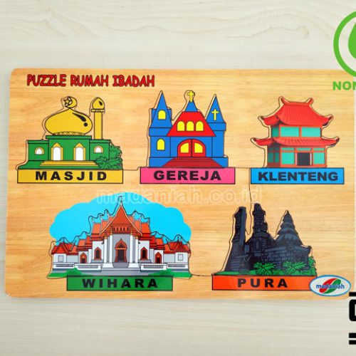 Distributor Puzzle Kayu Tempat Ibadah Stiker Papua Barat