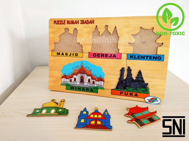 Distributor Puzzle Kayu Tempat Ibadah Stiker Sumatera Utara