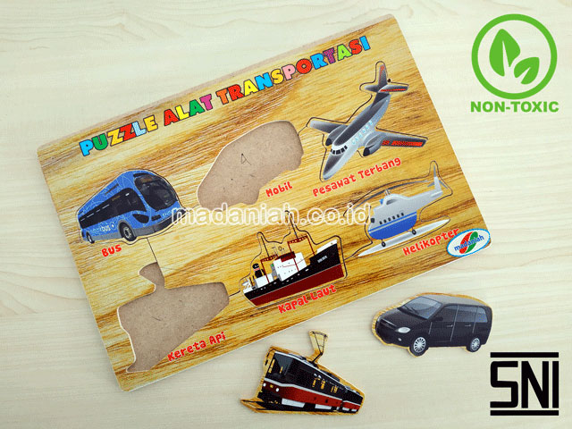 Distributor Puzzle Kayu Alat Transportasi Stiker Jakarta