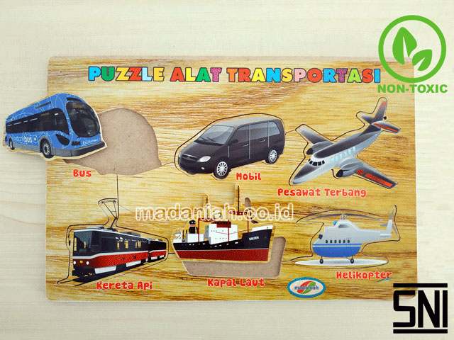 Distributor Puzzle Kayu Alat Transportasi Stiker Jawa Tengah