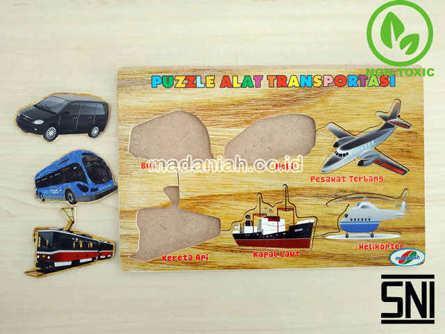 Distributor Puzzle Kayu Alat Transportasi Stiker Kalimantan Utara