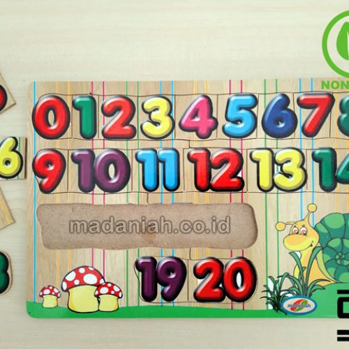 Distributor Puzzle Kayu Angka Stiker 1-20 Jakarta