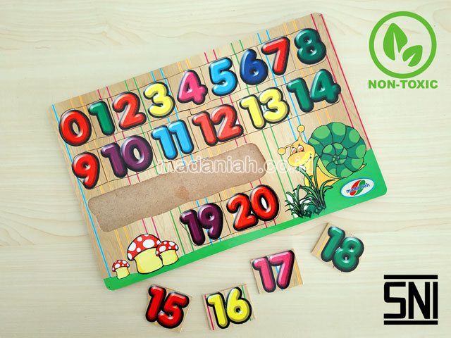 Distributor Puzzle Kayu Angka Stiker 1-20 Kalimantan Utara