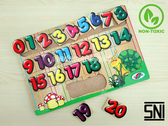 Distributor Puzzle Kayu Angka Stiker 1-20 Sulawesi Selatan