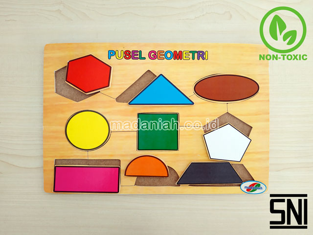 Distributor Puzzle Kayu Geometri Stiker Bali