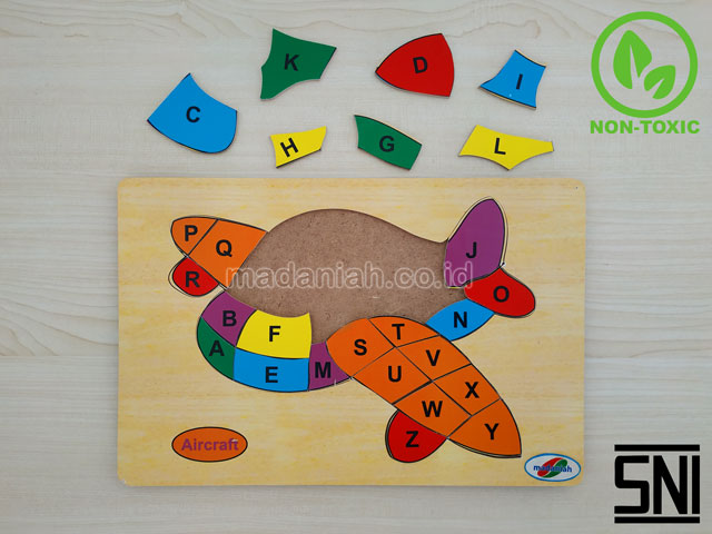 Distributor Puzzle Kayu Pesawat Abjad Jawa Barat
