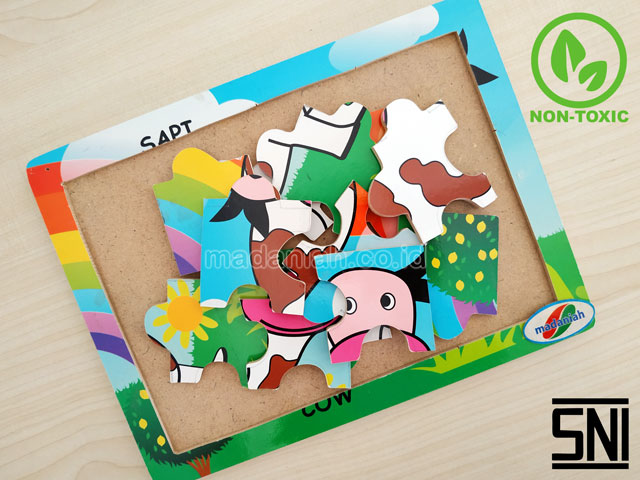 Distributor Puzzle Kayu Sapi Stiker Banten