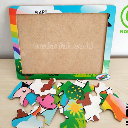 Distributor Puzzle Kayu Sapi Stiker Papua Barat