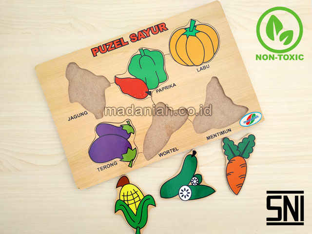 Distributor Puzzle Kayu Sayuran Stiker Jawa Barat