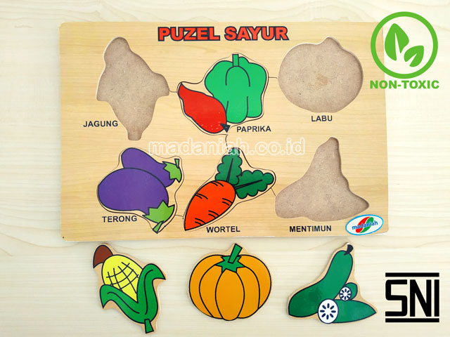 Distributor Puzzle Kayu Sayuran Stiker Yogyakarta