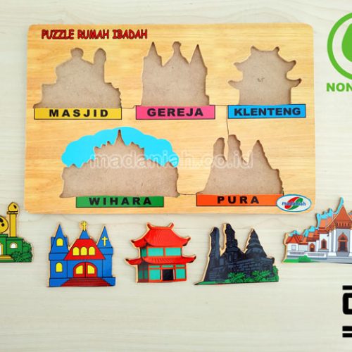 Distributor Puzzle Kayu Tempat Ibadah Stiker Bali