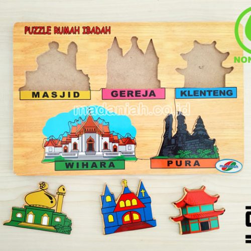 Distributor Puzzle Kayu Tempat Ibadah Stiker Kalimantan Barat