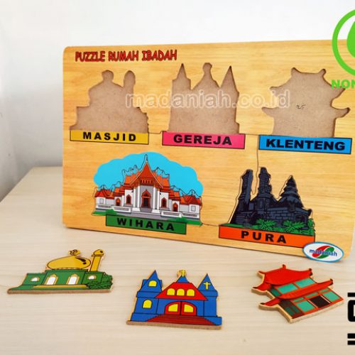 Distributor Puzzle Kayu Tempat Ibadah Stiker Kalimantan Tengah