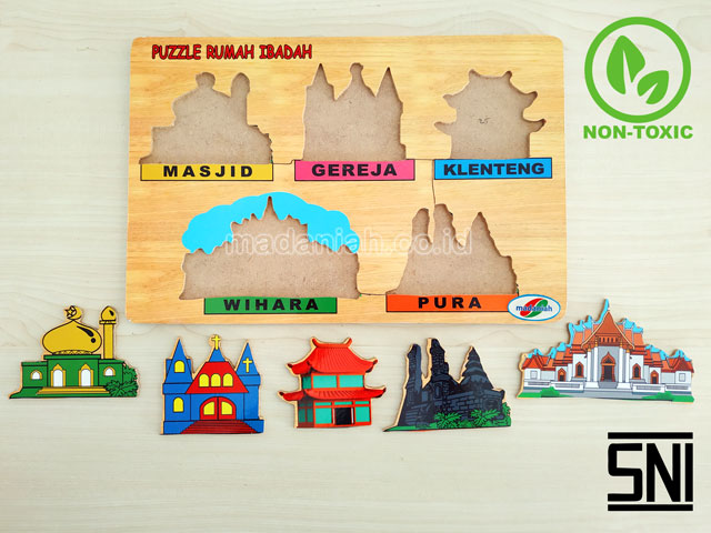Distributor Puzzle Kayu Tempat Ibadah Stiker Maluku