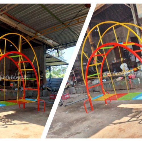 Mainan Jembatan Rantai Goyang Kombinasi TK Padang Sidempuan