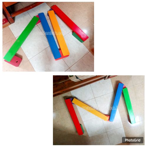 Mainan Papan Titian Kayu Anak TK Kepulauan Meranti