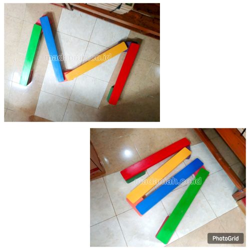 Mainan Papan Titian Kayu Anak TK Lampung Barat