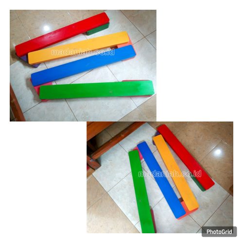 Mainan Papan Titian Kayu Anak TK Manggarai Timur
