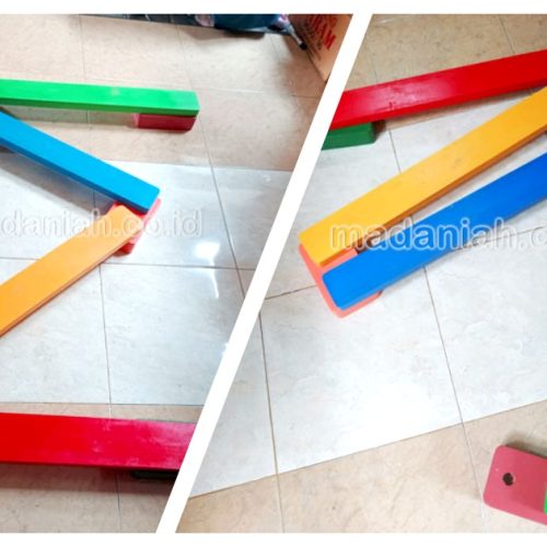 Mainan Papan Titian Kayu Anak TK Parigi Moutong