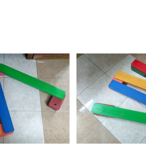 Mainan Papan Titian Kayu Anak TK OKU Selatan