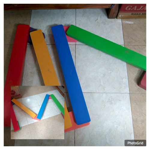 Mainan Papan Titian Kayu Anak TK Tebing Tinggi
