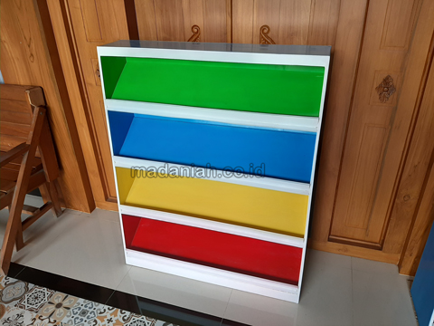 Jual Murah Lemari Loker Rak Kayu PAUD TK Tegal