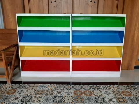 Jual Murah Lemari Loker Rak Kayu PAUD TK Bombana
