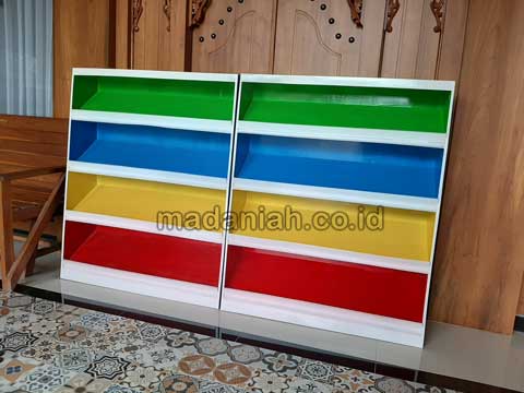 Jual Murah Lemari Loker Rak Kayu PAUD TK Halmahera Barat