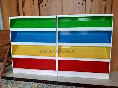 Jual Murah Lemari Loker Rak Kayu PAUD TK Lombok Tengah