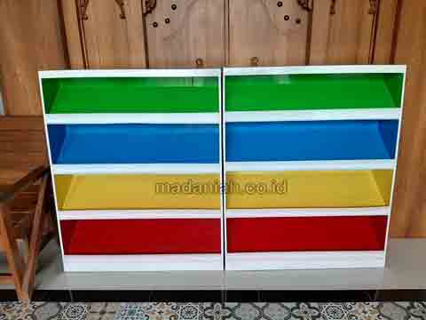 Jual Murah Lemari Loker Rak Kayu PAUD TK Mukomuko