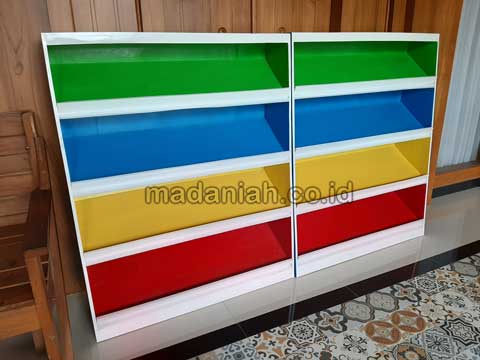 Pabrik Lemari Loker Rak Kayu PAUD TK Asahan