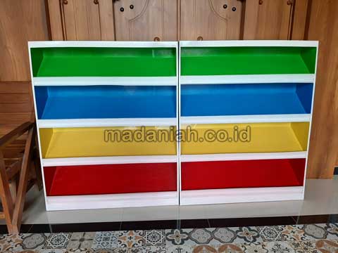 Produsen Lemari Loker Rak Kayu PAUD TK Bangka