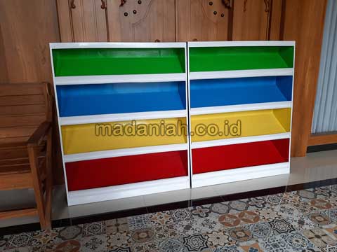 Produsen Lemari Loker Rak Kayu PAUD TK Ogan Ilir