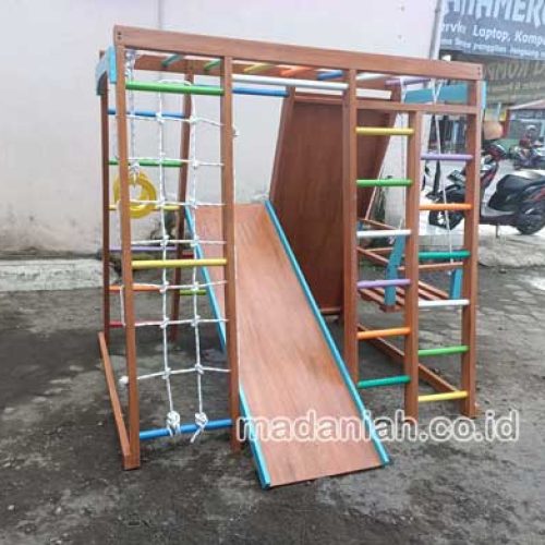 Pengadaan Playground Brakiasi Kayu Palembang Murah